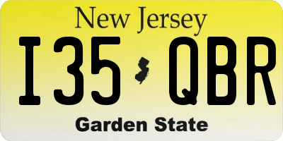 NJ license plate I35QBR