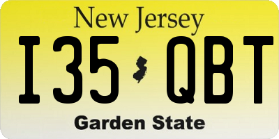 NJ license plate I35QBT