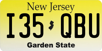 NJ license plate I35QBU