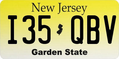 NJ license plate I35QBV