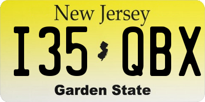 NJ license plate I35QBX