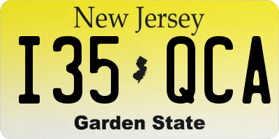 NJ license plate I35QCA