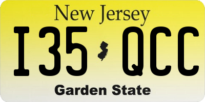 NJ license plate I35QCC