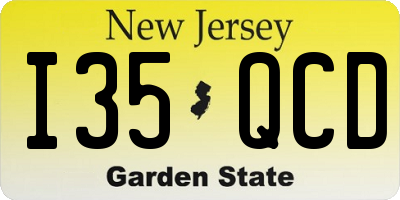 NJ license plate I35QCD