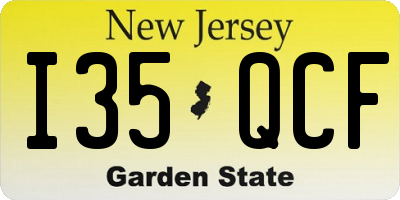 NJ license plate I35QCF