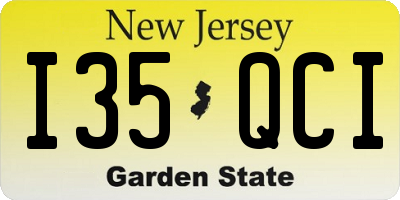 NJ license plate I35QCI
