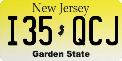 NJ license plate I35QCJ