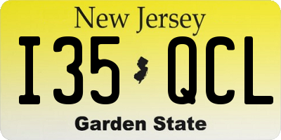 NJ license plate I35QCL