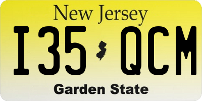 NJ license plate I35QCM