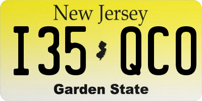 NJ license plate I35QCO