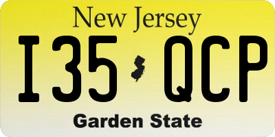 NJ license plate I35QCP