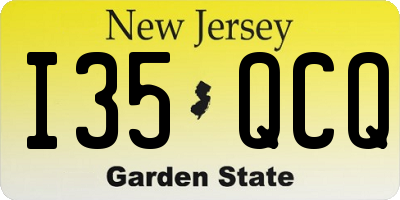 NJ license plate I35QCQ
