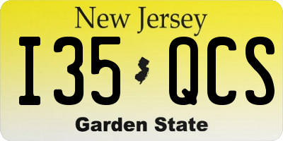 NJ license plate I35QCS