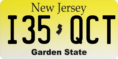 NJ license plate I35QCT