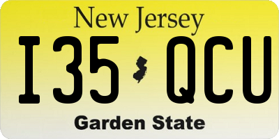 NJ license plate I35QCU