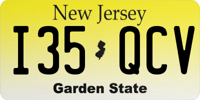 NJ license plate I35QCV