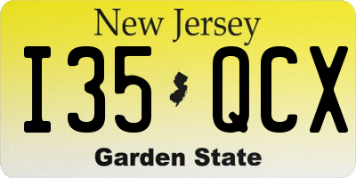 NJ license plate I35QCX