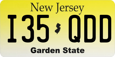 NJ license plate I35QDD