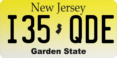 NJ license plate I35QDE