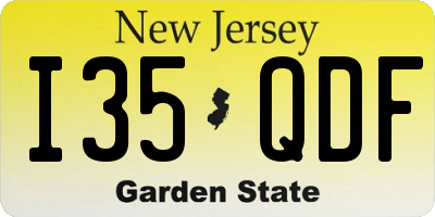 NJ license plate I35QDF