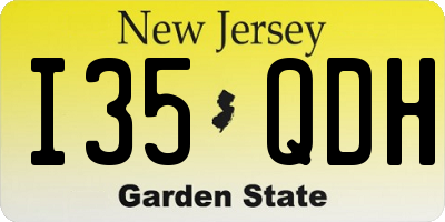 NJ license plate I35QDH
