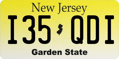 NJ license plate I35QDI
