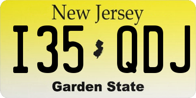 NJ license plate I35QDJ