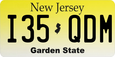 NJ license plate I35QDM
