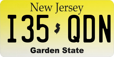 NJ license plate I35QDN