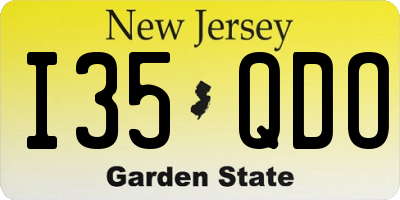 NJ license plate I35QDO