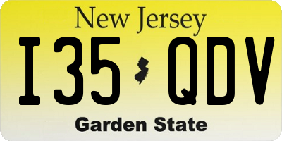 NJ license plate I35QDV