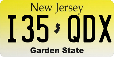 NJ license plate I35QDX