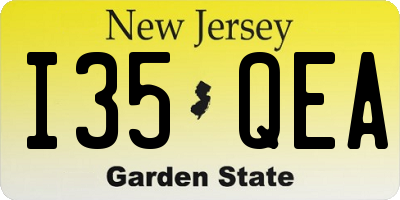 NJ license plate I35QEA