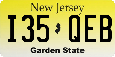 NJ license plate I35QEB