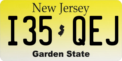 NJ license plate I35QEJ