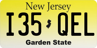 NJ license plate I35QEL
