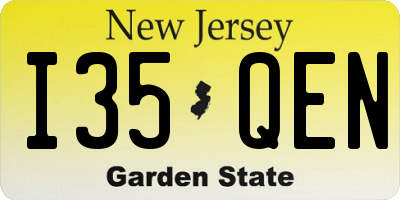 NJ license plate I35QEN