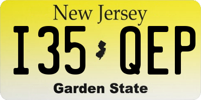 NJ license plate I35QEP