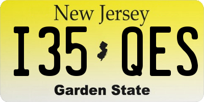 NJ license plate I35QES