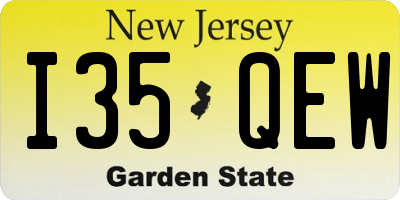 NJ license plate I35QEW