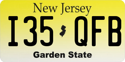 NJ license plate I35QFB