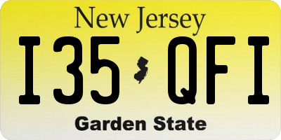 NJ license plate I35QFI