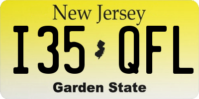 NJ license plate I35QFL