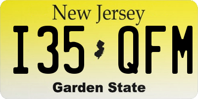 NJ license plate I35QFM