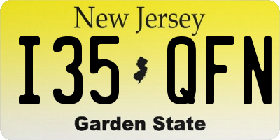 NJ license plate I35QFN