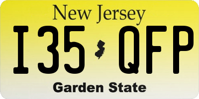 NJ license plate I35QFP
