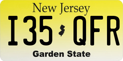 NJ license plate I35QFR