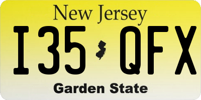 NJ license plate I35QFX