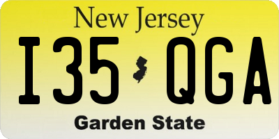 NJ license plate I35QGA