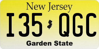 NJ license plate I35QGC
